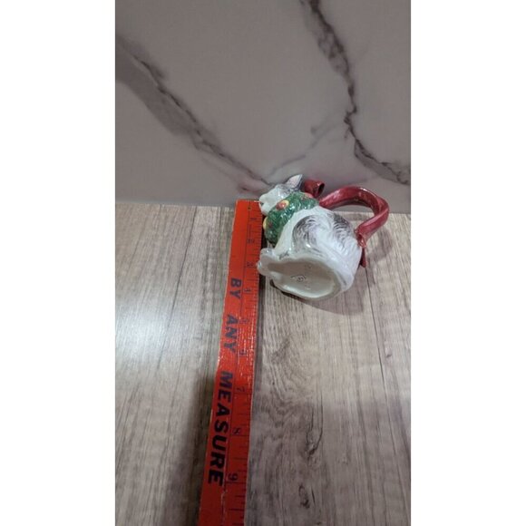 VINTAGE FITZ & FLOYD Cat Christmasy  creamer 1992 Super Cute 4.5" - Picture 8 of 10